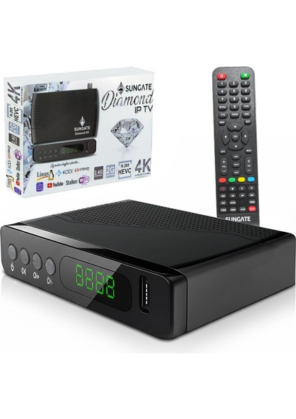 Diamond Linux Uydu Alıcı Mini Full Hd Dahili Wifi Ethernet Wifi Youtube Iptv