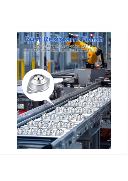 30PCS Roller Top Transferi Yatağı, 1/2 Inç Karbon Çelik Bilyalı Tekerlekler, Konveyör Için Monte Edilmiş Yuvarlak Bilyalı Transfer Ünitesi (Yurt Dışından) indirimleri