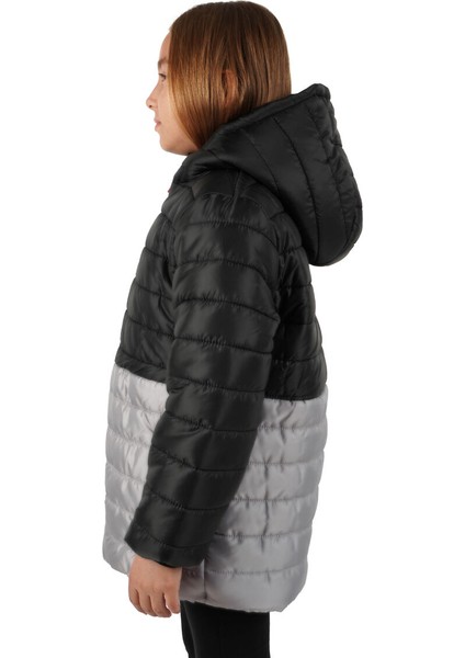 İçi Kürklü Su ve Rüzgar Geçirmez Kapüşonlu Kız Çocuk Mont