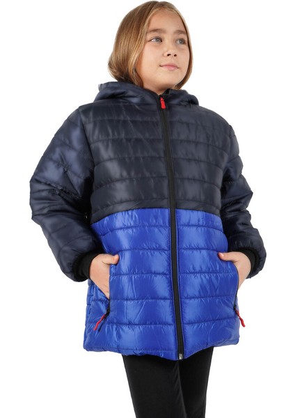 İçi Kürklü Su ve Rüzgar Geçirmez Kapüşonlu Kız Çocuk Mont