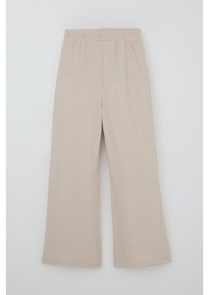 Kız Çocuk Pantolonlu Takım Yazı Nakışlı 5-9 Yaş, Bej indirimleri