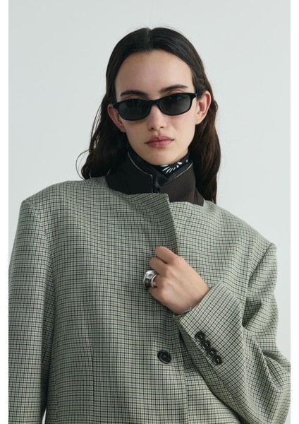 Yeşil Julie Ekose Blazer Ceket fiyatları