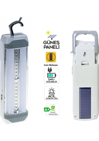 V-004 Solar Işıldak Şarjlı 57 LED
