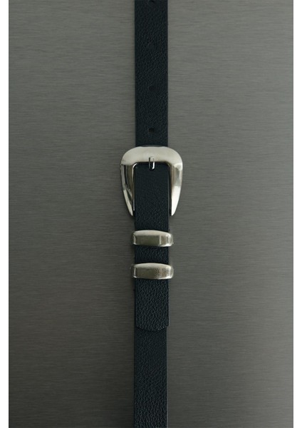 Siyah Luna Deri Kemer