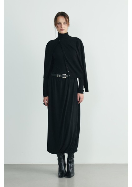 Siyah Luna Deri Kemer