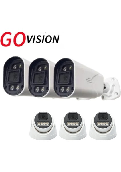 Go Vision 6 Adet 2mp Ahd Güvenlik Kamerası – Full Hd, Gece Görüşlü