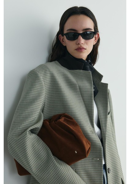 Yeşil Julie Ekose Blazer Ceket indirimleri