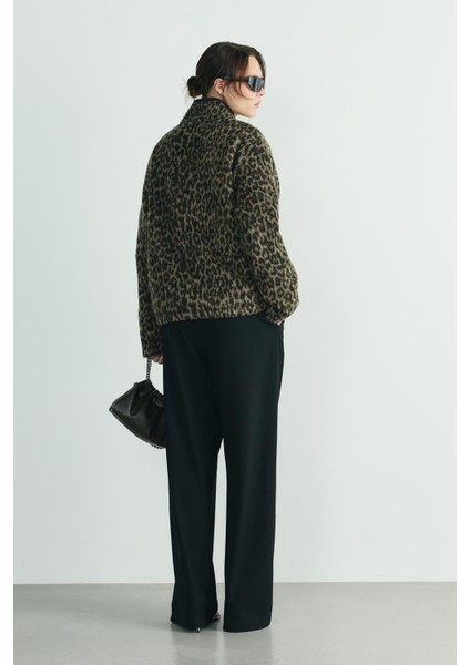 Kahverengi Leo Oversize Fermuarlı Ceket indirimleri