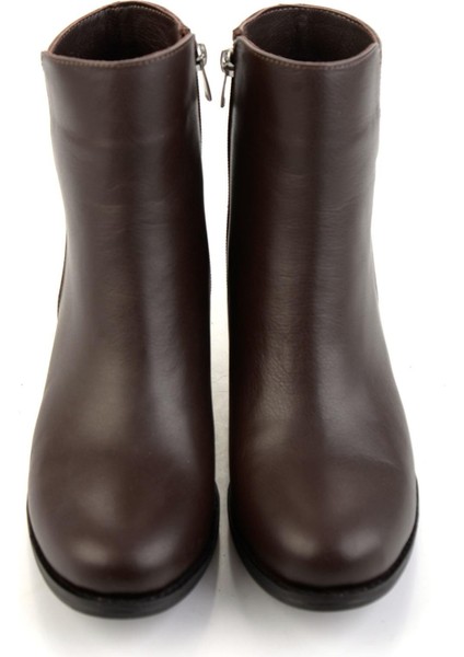 Kahve Hakiki Deri Kadın Bot & Bootie K02208022003 fırsatları