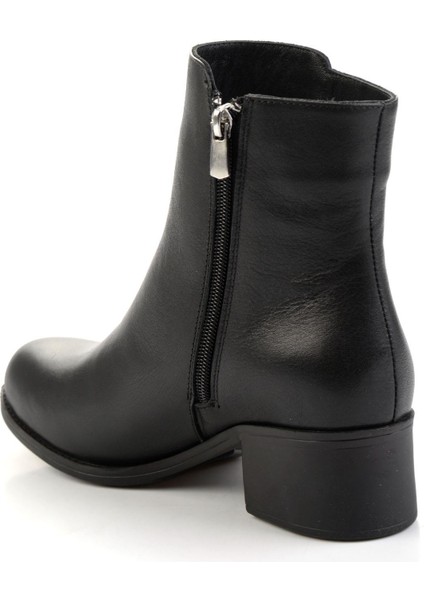 Siyah Hakiki Deri Kadın Bot & Bootie K02208022003 modelleri