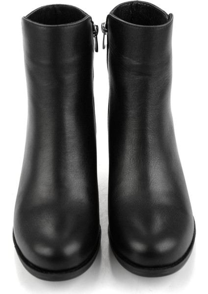 Siyah Hakiki Deri Kadın Bot & Bootie K02208022003 fırsatları