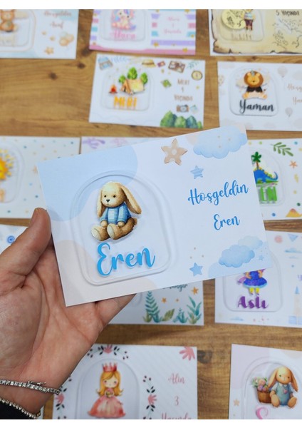 Isme Özel Kişiye Özel Köpek Figürlü Pleksi Bebek Magnet Yenidoğan Magnet 20 Adet fiyatları