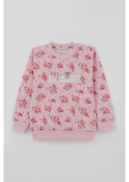 Kız Çocuk Eşofman Takım Çiçek Desenli 1.5-5 Yaş, Pembe fiyatları