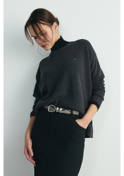 Kahverengi Yılan Desenli Kemer modelleri