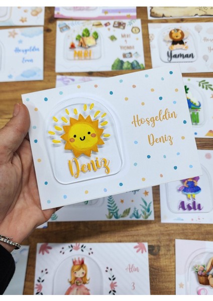 Isme Özel Kişiye Özel Güneş Figürlü Pleksi Bebek Magnet Yenidoğan Magnet 20 Adet fiyatları