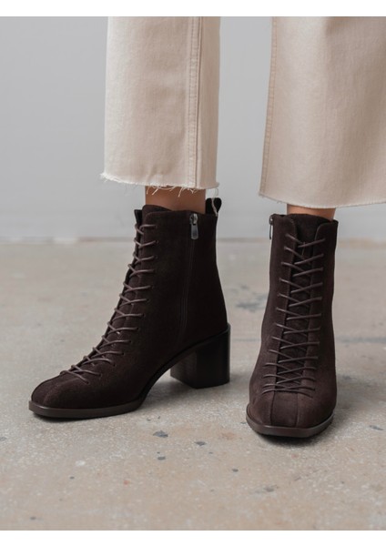 Hensy Kahve Süet Hakiki Deri Kadın Bot fiyatları