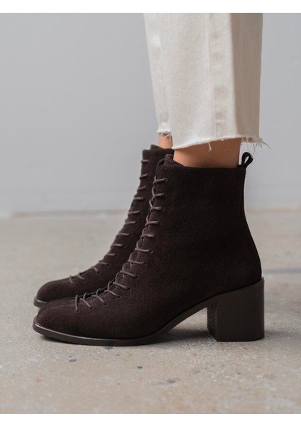 Hensy Kahve Süet Hakiki Deri Kadın Bot fırsatları