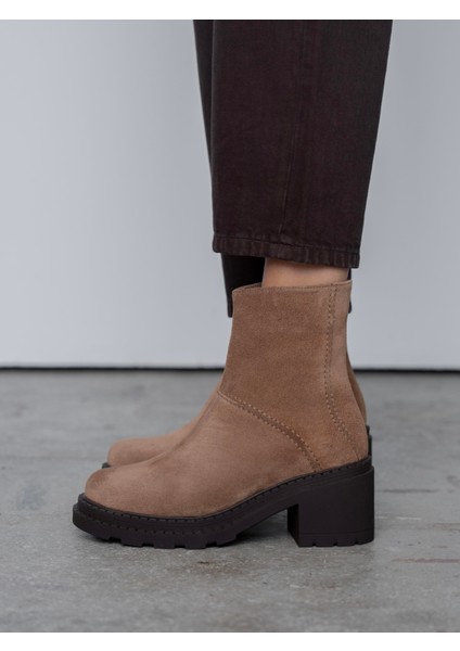 Muno Camel Süet Hakiki Süet Kadın Bot modelleri