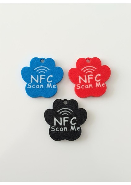 Akıllı Nfc Kedi Kimlik Anahtarlığı-Pati Şekilli, Temassız Bilgi Paylaşımı (Kırmızı) fırsatları