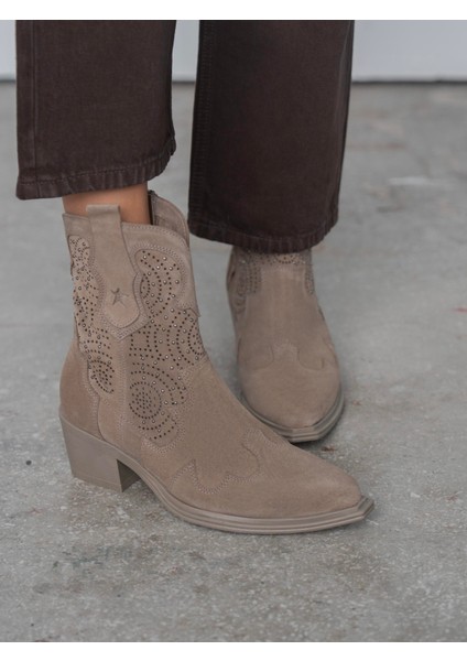 Vulya Vizon Süet Hakiki Deri Kadın Bot fiyatları