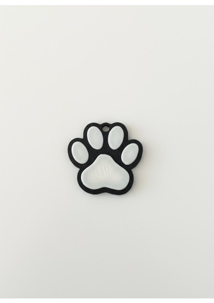 Akıllı Nfc Kedi Kimlik Anahtarlığı-Pati Şekilli, Temassız Bilgi Paylaşımı (Siyah)