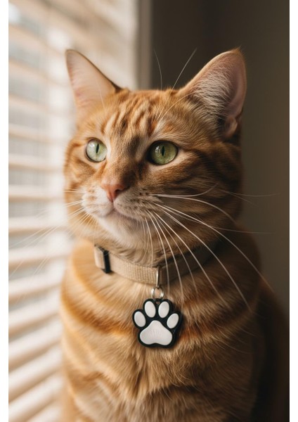 Akıllı Nfc Kedi Kimlik Anahtarlığı-Pati Şekilli, Temassız Bilgi Paylaşımı (Siyah) fiyatları