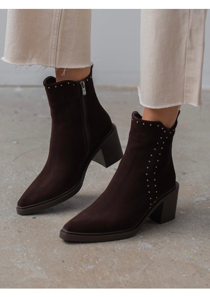 Hera Kahve Süet Hakiki Deri Kadın Bot fırsatları