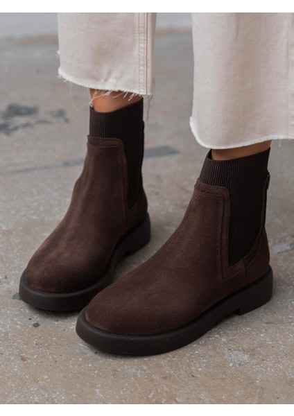Viel Kahve Süet Hakiki Deri Kadın Bot fırsatları