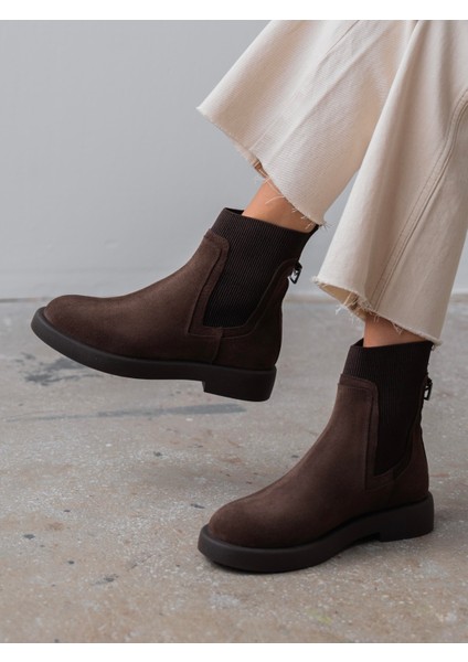 Viel Kahve Süet Hakiki Deri Kadın Bot indirimleri