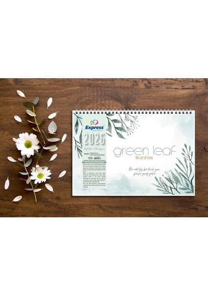 2026 Takvim A4 Ebat 53 Haftalık Planlayıcı Green Leaf