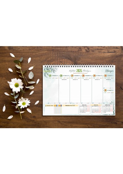 2026 Takvim A4 Ebat 53 Haftalık Planlayıcı Green Leaf fiyatları