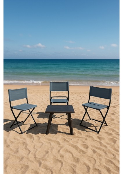 3'lü Katlanabilir Bahçe Piknik Balıkçı Kamp Seti indirimleri