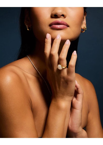 Z Beyaz Taşlı Yüzük 14 Ayar Altın Kaplama modelleri