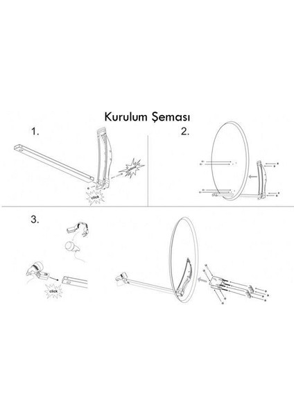 70 cm Ofset Uydu Çanak Anten-Büyük Maunt indirimleri