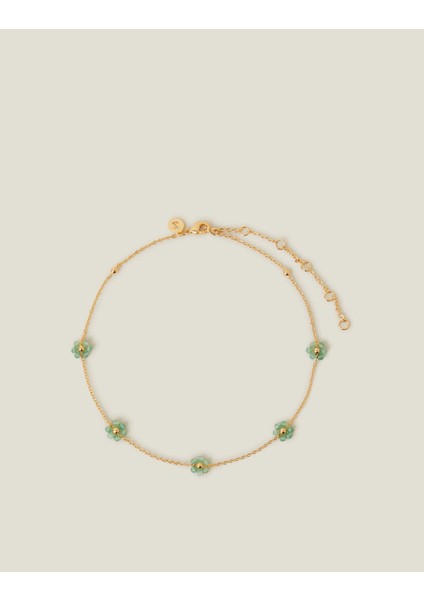 Z Çiçekli Bileklik 14 Ayar Altın Kaplama