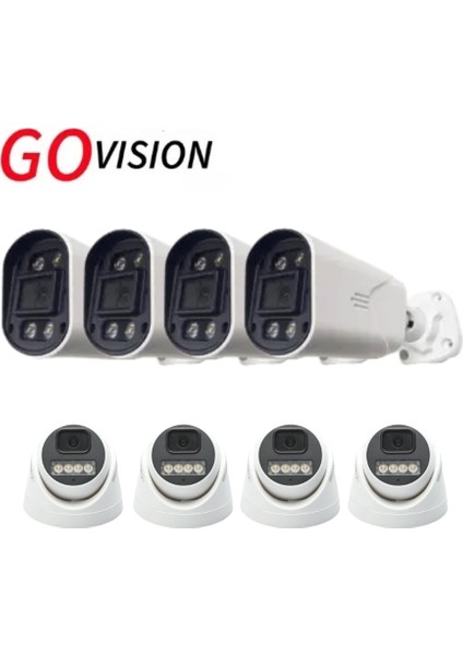 Go Vision 8 Adet 2mp Ahd Güvenlik Kamerası – Full Hd, Gece Görüşlü
