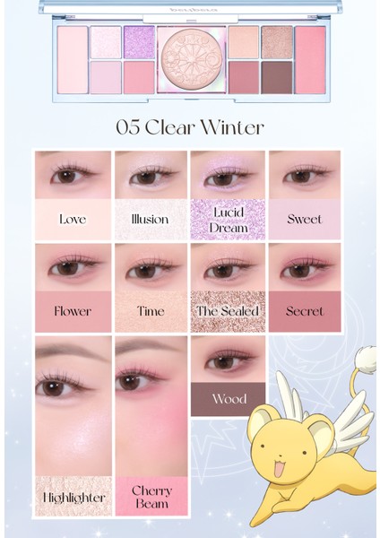 Çok Fonksiyonlu Makyaj Paleti PERIPERA All Take Mood Like Palette (05 Clear Winter) (Cherry Ver)