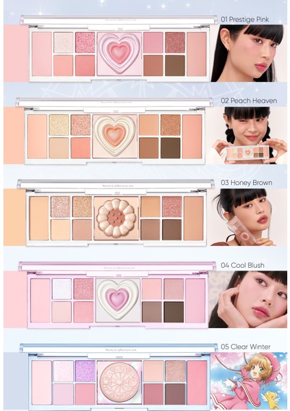 Çok Fonksiyonlu Makyaj Paleti PERIPERA All Take Mood Like Palette (05 Clear Winter) (Cherry Ver)