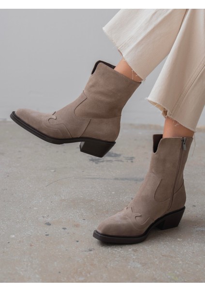 Krowe Vizon Süet Hakiki Deri Kadın Bot fiyatları