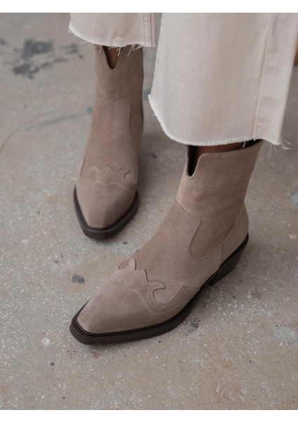 Krowe Vizon Süet Hakiki Deri Kadın Bot fırsatları