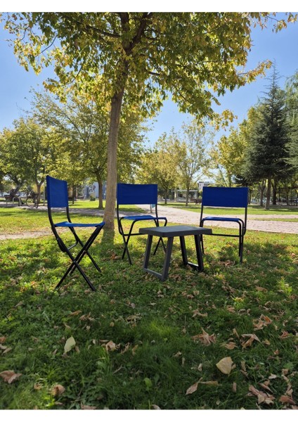 3'lü Katlanabilir Bahçe Piknik Balıkçı Kamp Seti