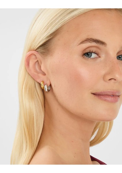 Çift Renkli Küpe Seti %100 Çelik modelleri