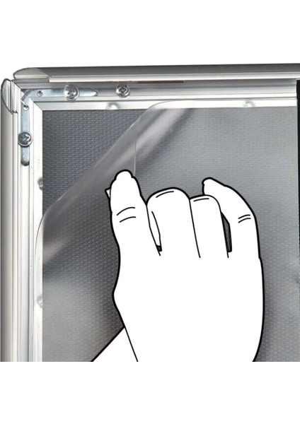 A1 (60X85) Gri Alüminyum Çerçeve Açılır Kapanır Gönye Köşe 25MM 10 Adet fırsatları