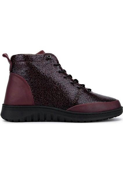 Kadın Hakiki Deri Bordo Bot 1053 3762 Bn Bot SK25-26 Bordo Dr/kır Rgn