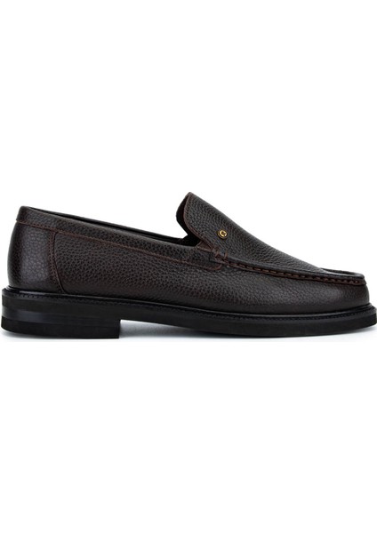 Erkek Hakiki Deri Kahverengi Loafer Ayakkabı 1008 3500 Erk Ayk SK25-26 Kahve Fltr