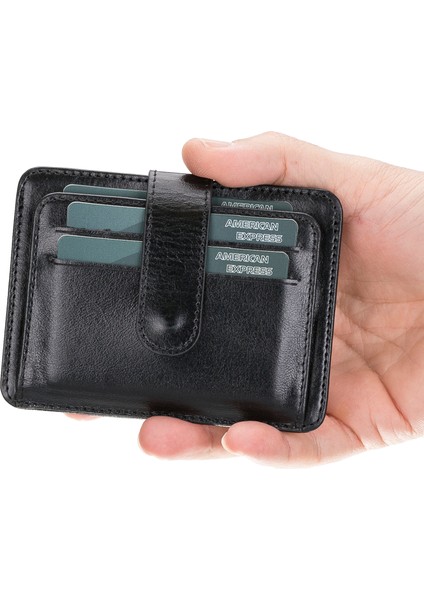 Çok Bölmeli Slim Deri Kartlık BLW019 Rst1 Siyah