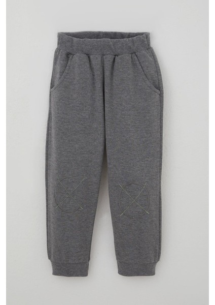 Erkek Çocuk Eşofman Takımı Sevimli Ayıcık Nakışlı 1-4 Yaş, Haki Yeşil modelleri