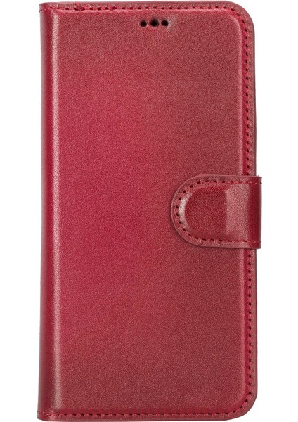 Apple iPhone 14 Pro Uyumlu Deri Cüzdanlı Kılıf Mwwn V4EF Kırmızı fırsatları