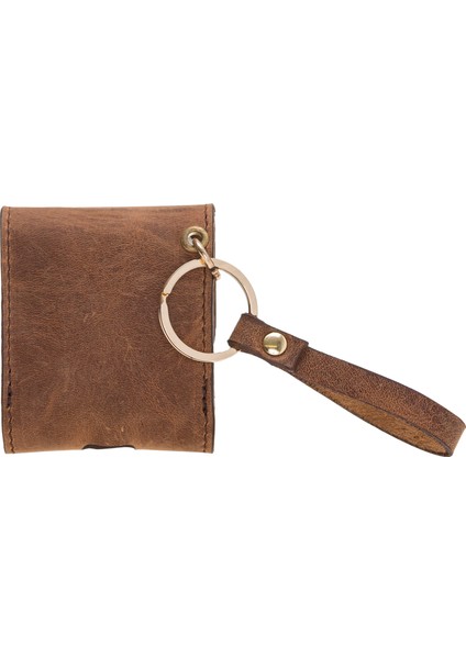 Apple Airpods 2.nesil Uyumlu Deri Kılıf Mai Snap G2 Antik Kahve modelleri