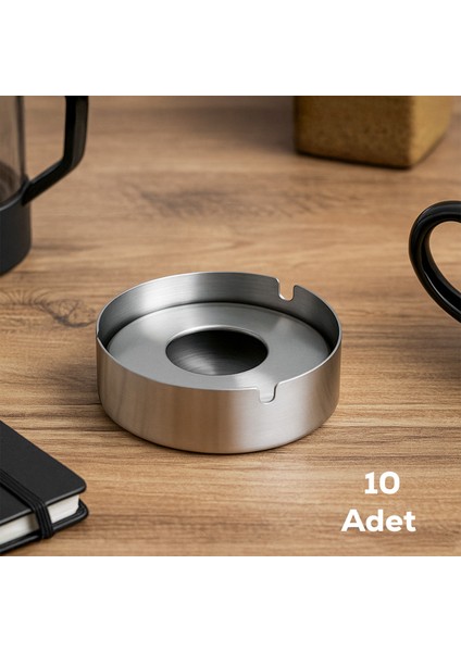 10'lu TE-136 Paslanmaz Çelik Metal Kül Tablası Küllük fiyatları